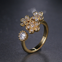 Emmaya-anillo clásico de flores para mujer, Color dorado, Calidad AAA superior de circonita, a la moda, precio barato de fábrica 2024 - compra barato