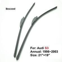 Wiper Blade For Audi S3 21"+19" Bexceed of Car Windshield Flat Rubber 1998 1999 2000 2001 2002 2003 2024 - buy cheap