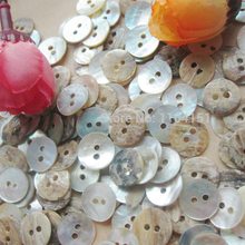 100 unids/lote de botones de concha de nácar blanca natural de 10mm, a la moda, con 2 agujeros, botón de camisa, costura, álbum de recortes 2024 - compra barato