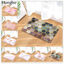 Hongbo Geometric Hive Patterns Print Soft Flannel Doormat Carpets Mats Floor Kitchen Non-slip Bathroom Rugs 2024 - buy cheap