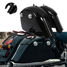 Alforja negra brillante para motocicleta con montaje de pestillo electrónico, para Indian Chieftain 14-18 15 Dark Horse 16-18 17 2024 - compra barato