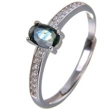 Кольцо с натуральным сапфиром, Оригинальное женское серебряное кольцо с драгоценным камнем, Изящные Ювелирные украшения 2024 - купить недорого