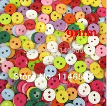 1000 Pcs/lot  Random Mixed Resin Sewing Buttons Scrapbooking 9 mm Knopf Bouton 2024 - buy cheap