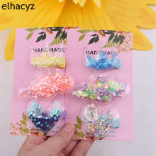 3pcs/lot New 7.5CM Cloud/5CM Crown/5CM Love Stars Transparent Quicksand Hair Accessories DIY Hair Pins Clip 2024 - buy cheap