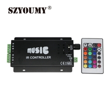 SZYOUMY Music Control de sonido inalámbrico IR Control remoto LED RGB 12-24V 24 teclas led controlador regulable para 35285050 RGB LED tira 2024 - compra barato