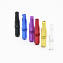 30PCS Mix Colors Torpedo Style Metal Mini Snuff Pipe Aluminum Portable Cheap Tobacco Herb Pipe for Smoke Smoking Snuff Pipe 2024 - buy cheap