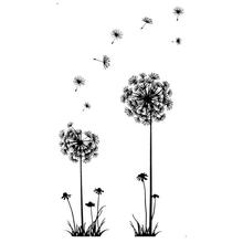 Настенные Стикеры для гостиной спальни современный черный креативный ПВХ Одуванчик цветок растение дерево большой съемный дом WallApr26 2024 - купить недорого