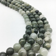 1 hebra verde hilo de cuentas de piedra Natural 4-12mm elegir tamaño las mujeres DIY accesorios de joyería de pulsera de pendiente espaciador redondo 2024 - compra barato