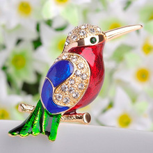 12pcs/lot Wholesale Price Enamel Brooches Pins For Women Party Gifts Nice Bird Brooch Accessories Luxury Rhinestone Brooch Pins 2024 - buy cheap