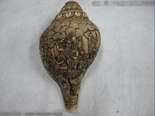 song voge gem S0250 Tibet Buddhism handwork Carve shell conch Buddha Kwan Yin Guan Yin Conch horn 2024 - buy cheap