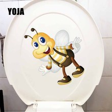Yoja adesivo de decoração de parede para casa, crianças, desenho animado, abelha, decalque de banheiro, arte moderna 2024 - compre barato
