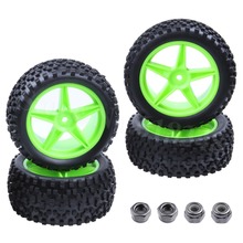 4pcs RC Tires Wheel Rims 12mm Hex For 1/10 Off Road Buggy Car Fit HSP XSTR 94107 Redcat Tornado EPX PRO 2024 - buy cheap