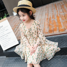 2019 Summer Autumn kids dresses for girls clothes children clothing girls dresses princess dress elegant floral vestidos 2-14Y 2024 - buy cheap