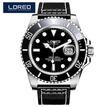 LOREO 200M Diving Watch Automatic Luxury brand Sapphire Mechanical Watch Men Calendar Luminous Seagull 1612 Movement Mens Watch 2024 - buy cheap