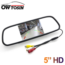 Owtosin-Monitor Digital para espejo de aparcamiento de coche, sistema de asistencia de aparcamiento, cámara de visión trasera, 2 entradas de vídeo, TFT a Color, 5 pulgadas, 800x480 LCD 2024 - compra barato