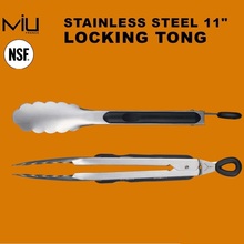 1pcs 11 inch Stainless Steel makanan Leg Locking tong,Food tong Scallop penjepit, Roti Tong Tong 2024 - buy cheap