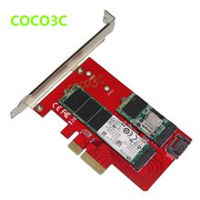 2 in 1 PCIe 4x to M Key NGFF SSD Card Desktop SATA 6Gbps to B Key M.2 SSD adapter for Intel Pro 1500 series 2024 - buy cheap