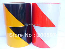 10cm wide warning tape 40 meter roll adhesive tape reflective red white yellow blue green and double colors 2024 - buy cheap