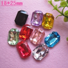 very hot and kawaii 3D acrylic rhinestone do not flat back gems 50pcs mixed 9colors 18*25mm 2024 - buy cheap