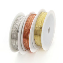 XINYAO 15m/lot 0.4mm Copper Beading Wires Rhodium Gold Color Copper Wire for DIY Jewelry Making Findings Fio De Cobre F1622 2024 - buy cheap