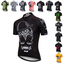 Weimostar-Camiseta de Ciclismo con calavera negra, ropa de equipo profesional, Maillot de verano para Ciclismo de montaña, 2021 2024 - compra barato