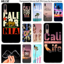 California Palm Trees Soft Silicone Case for Huawei P30 P20 P10 P9 P8 Lite 2017 P30 P20 Pro Mini P Smart 2019 Plus Fashion Cover 2024 - buy cheap