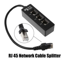 Разветвитель сетевого кабеля Ethernet RJ45 с 1 на 3 разъемами, удлинитель адаптера 2024 - купить недорого