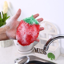 Frutas prato purificador esponja limpo não-risco morango casa ferramenta de cozinha tigela pan lavagem limpeza pano limpeza utensílios de mesa 2024 - compre barato