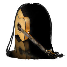 Mochilas de guitarra personalizadas com cordão, bolsa softback de viagem para homens e mulheres, mochila escolar feminina 2024 - compre barato