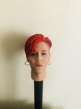 Cabeza de Bigbang de pelo rojo a escala 1/6 personalizada, cabeza de soldado de estrella de Corea, modelo de juguete, figuras de acción 2024 - compra barato