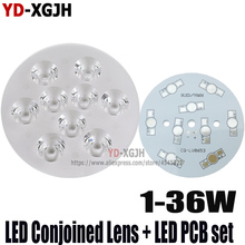 Juego de 2 lentes LED juntas + LED PCB, lámpara de techo de alta potencia, lente doble con placa 2024 - compra barato