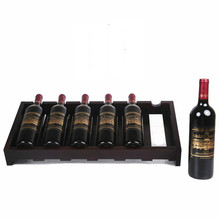 Soportes creativos modernos para vino tinto, estante de exhibición de madera sólida para el hogar, armario comercial con ranuras para botellas de vino 2024 - compra barato