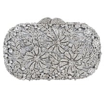 LaiSC Luxury crystal evening bag Clutch purse pink party purse Diamond clutch bag wedding bride Banquet handbag SC225 2024 - buy cheap