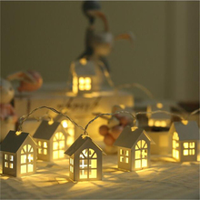 2M 10LED Wooden House Style Fairy Light For Wedding Christmas Decorations New Year Merry Christmas Decorations For Home 2024 - buy cheap