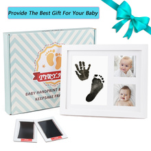 Фоторамка TYRY. HU Baby Handprint И Footprint для новорожденных, подарочный набор с 2 чернилами, не-Toxi альбом, сувениры 2024 - купить недорого