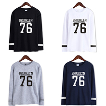 New Fashion Hip Hop Men Women T Shirts Print BROOKLYN 76 T-shirts Casual Tee Shirt Long Sleeve T-shirt Harajuku Sweatshirts Tops 2024 - buy cheap