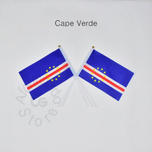 Bandera de Cabo Verde para agitar con la mano, bandera nacional para reunión, desfile, fiesta, colgante, decoración, 14x21cm, 10 piezas 2024 - compra barato