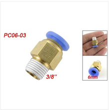 Free Shipping 100PCS A Lot Push In Fittings 6MM OD-3/8" Thread One Touch to Connect Straight Male PC06-03 2024 - buy cheap