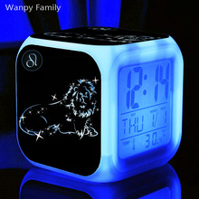 Twelve Constellations Leo Alarm Clock 7 Color LED Glowing Digital Clock For Kids room Multifunction Electronic Alarm Clock 2024 - buy cheap