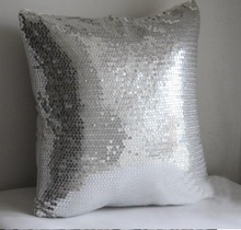 5Pcs/lot wholesale sequin embroidery cushion cover pure luxury without filling sofa bed ornament silver gold promotion 2024 - buy cheap