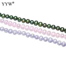 5-6mm Rosa/Verde Batata Pérolas de Água Doce Natural Stone Beads Strand 15.4 "Para DIY Pulseiras Colar jewelry Making Achados 2024 - compre barato