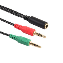 Cables de ordenador Y conectores Ecosin2 3,5mm Y Splitter 2 Jack macho a 1 hembra auriculares Mic Cable adaptador de Audio Oct16 2024 - compra barato