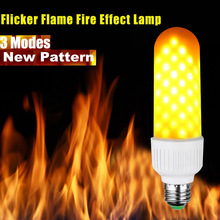 E27 Flame Flicker Led Bulb Dynamic Flame Effect E26 Edison Bulb Lamp 3.4W Outdoor Garden Courtyard Dance Flame Amostphere Light 2024 - buy cheap