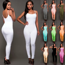 Bodysuit Women Sexy Sling Low-cut Stretch Tight Long Jumpsuits Woman Long Pants Casual Sleeveless Full Length Skinny Jumpsuit 2024 - buy cheap