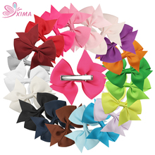 XIMA 20pcs/lot 3''Grosgrain Ribbon Hair Bow with Clip Girls Bow Hair Clip Hairpins Fashion Kids Hair Accessories 2024 - buy cheap