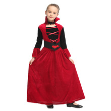 HUIHONSHE-Disfraz de Halloween para niños y niñas, disfraz rojo de bruja vampiresa, fiesta de carnaval, vestido de princesa 2024 - compra barato
