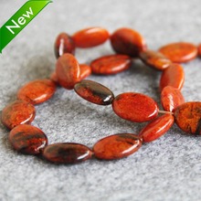 New For Necklace & Bracelet 13*18mm Orange Turkey Stone Loose Beads DIY Oval Beads Stone Accessory Parts 15inch Jewelry Making 2024 - buy cheap