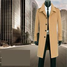 Nueva llegada de moda de alta calidad abrigo de lana de lujo para hombre chaqueta de Cachemira cortavientos Casual de talla grande S-8XL9XL 2024 - compra barato