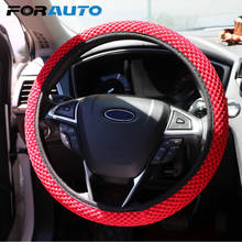 FORAUTO Car Steering Covers Breathability Car Styling Sandwich Fabric Skidproof Car Steering Wheel Cover Fit For Most Cars 2024 - buy cheap