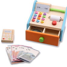 Brinquedos & hobbies de madeira para bebês, brinquedos educacionais montessori, dinheiro e bancário 2024 - compre barato